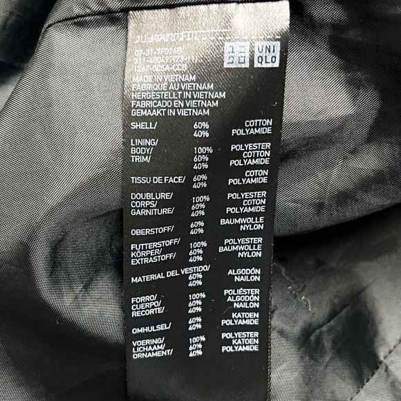 UNIQLO Men's Chore Coat Gray Hooded Utility Jacket Lightweight polymaid Medium - Picture 2 of 16